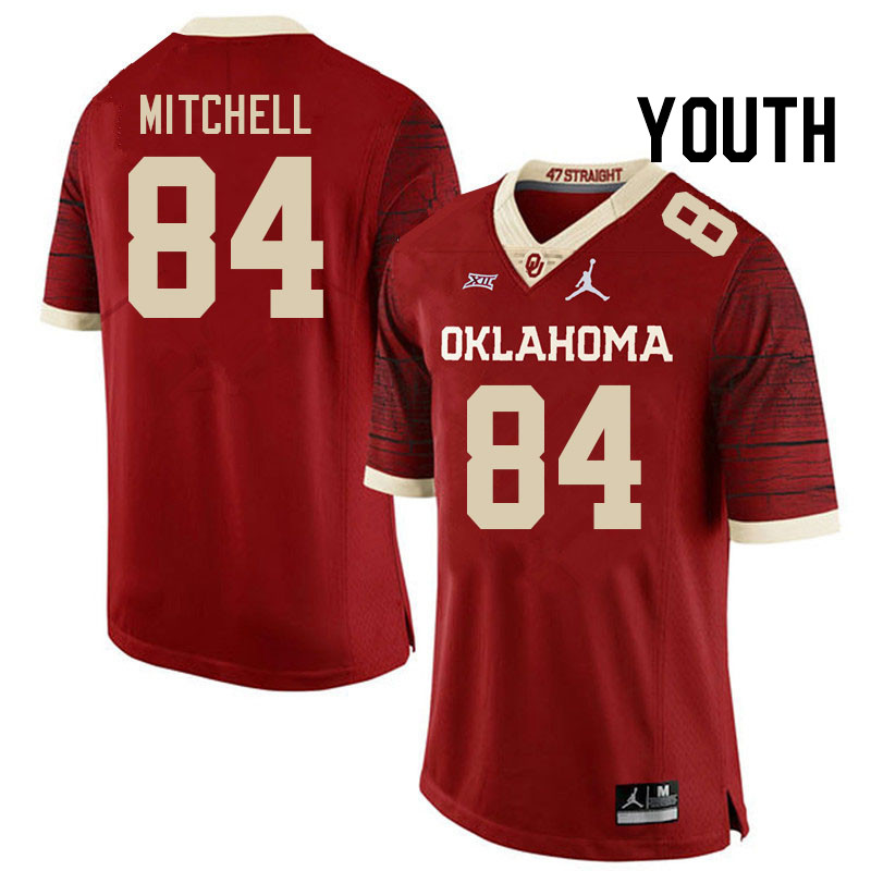 Youth #84 Davon Mitchell Oklahoma Sooners College Football Jerseys Stitched-Retro